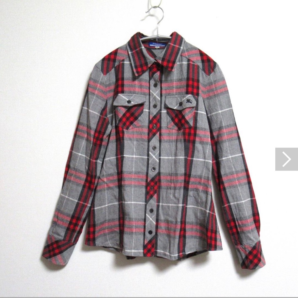 Authentic Burberry Blue label check button down shirt